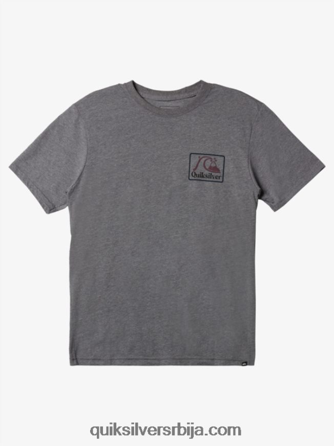 мушкарци Quiksilver квадратна биз мод мајица средње сиви вресак Z824VN1191