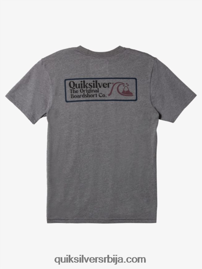мушкарци Quiksilver квадратна биз мод мајица средње сиви вресак Z824VN1191