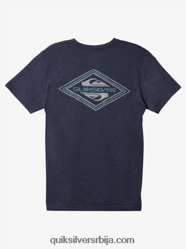 мушкарци Quiksilver реверсе лого мод мајица морнарски блејзер хеатхер Z824VN1197