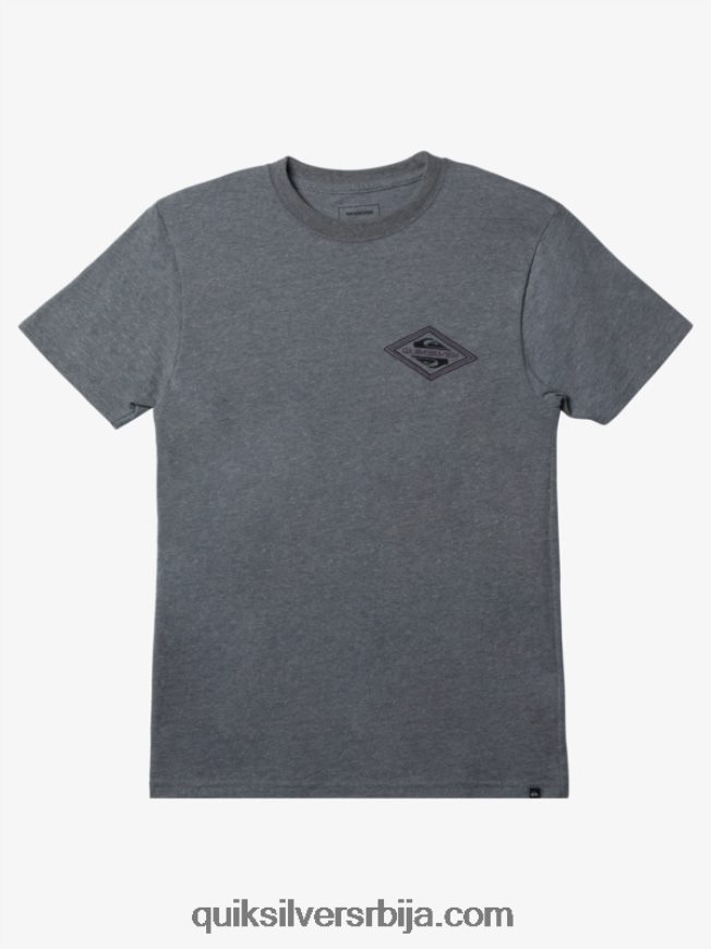 мушкарци Quiksilver реверсе лого мод мајица средње сиви вресак Z824VN1198