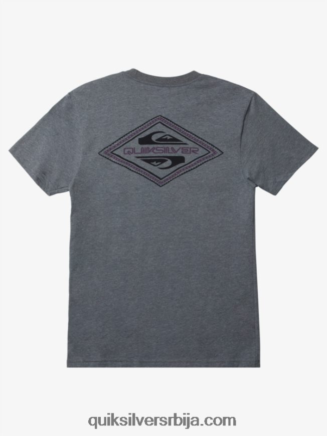 мушкарци Quiksilver реверсе лого мод мајица средње сиви вресак Z824VN1198