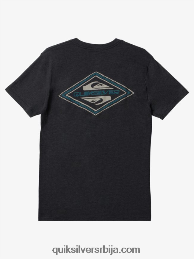 мушкарци Quiksilver реверсе лого мод мајица угаљ вријесак Z824VN1199