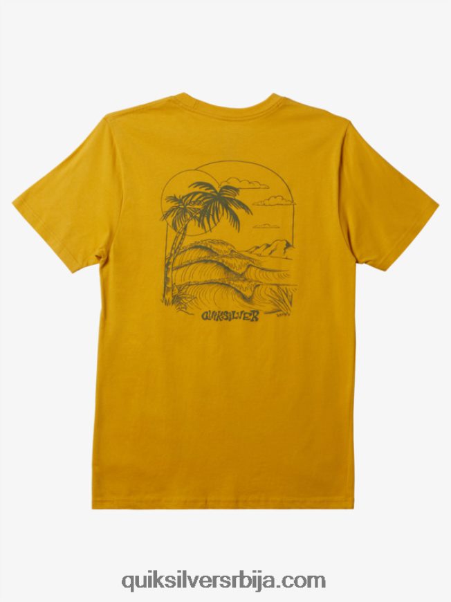 мушкарци Quiksilver мајица за пут за бекство жуманце жуто Z824VN119
