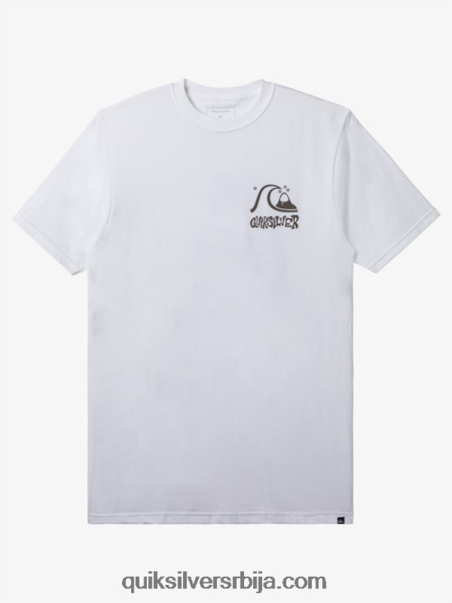 мушкарци Quiksilver мајица за пут за бекство бео Z824VN120