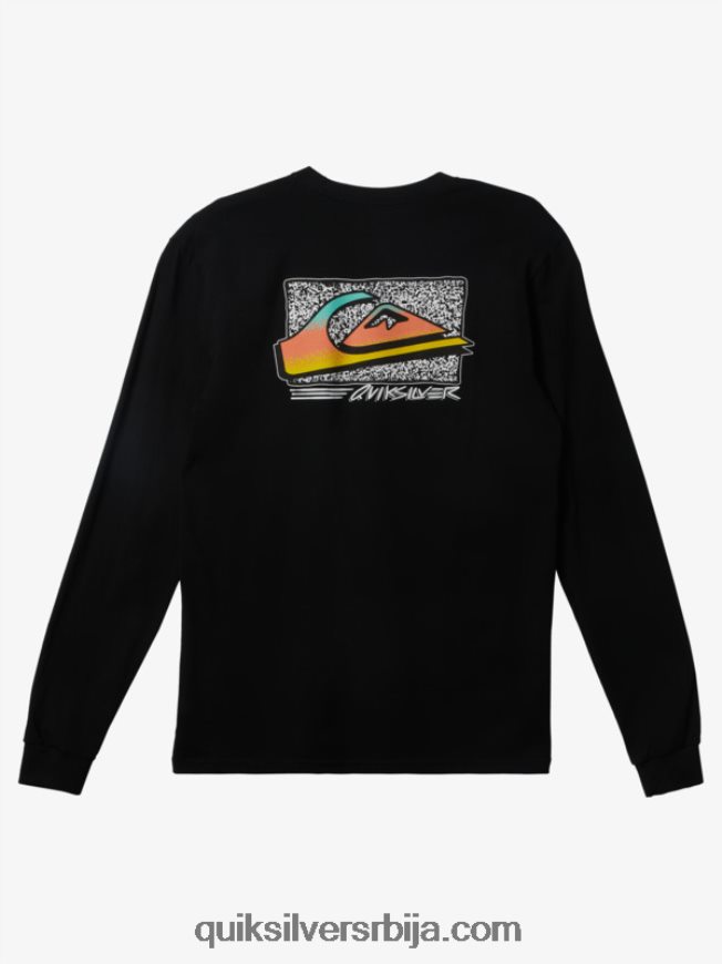 мушкарци Quiksilver ретро фаде мајица црн Z824VN1213