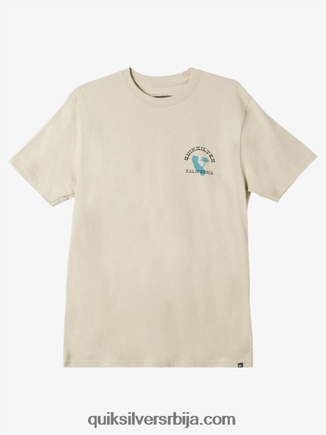 мушкарци Quiksilver калифорнијска иконична западна мајица плаза таупе Z824VN1228