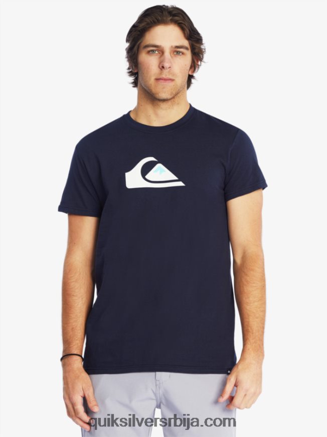 мушкарци Quiksilver мајица са логотипом комп морнарски сако Z824VN1382