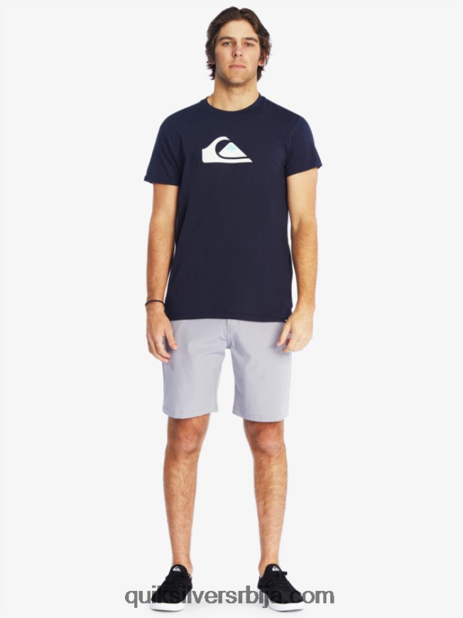 мушкарци Quiksilver мајица са логотипом комп морнарски сако Z824VN1382