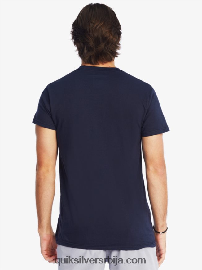 мушкарци Quiksilver мајица са логотипом комп морнарски сако Z824VN1382