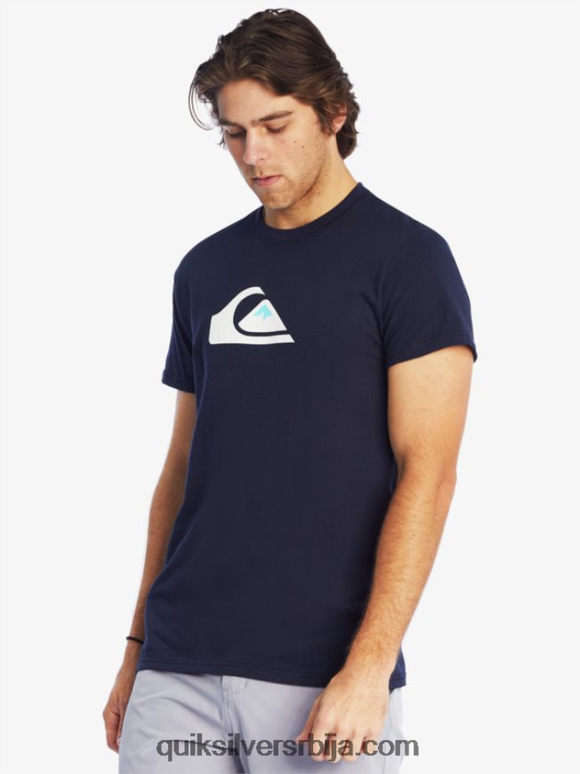 мушкарци Quiksilver мајица са логотипом комп морнарски сако Z824VN1382