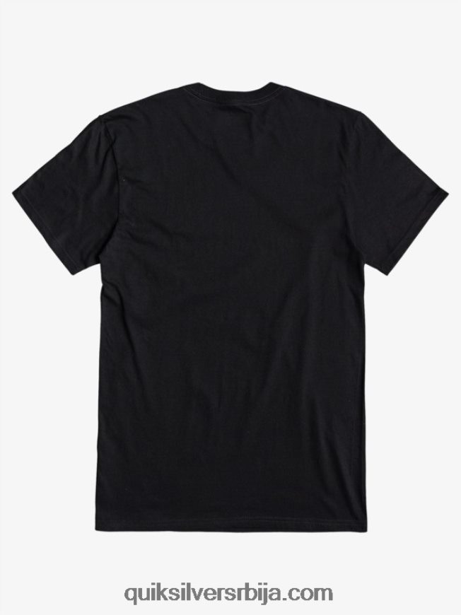 мушкарци Quiksilver мајица са логотипом комп црн Z824VN1383