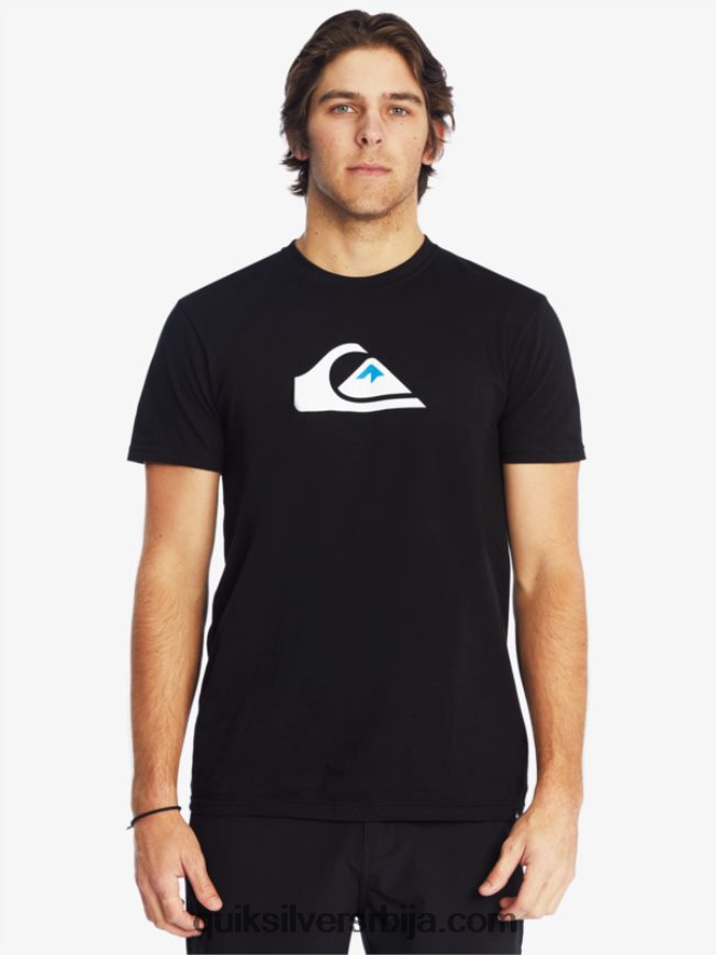 мушкарци Quiksilver мајица са логотипом комп црн Z824VN1383
