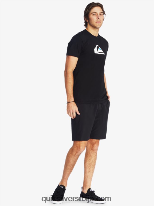 мушкарци Quiksilver мајица са логотипом комп црн Z824VN1383