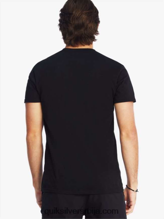 мушкарци Quiksilver мајица са логотипом комп црн Z824VN1383