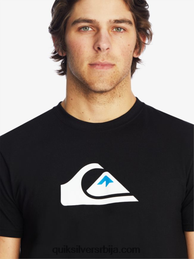 мушкарци Quiksilver мајица са логотипом комп црн Z824VN1383
