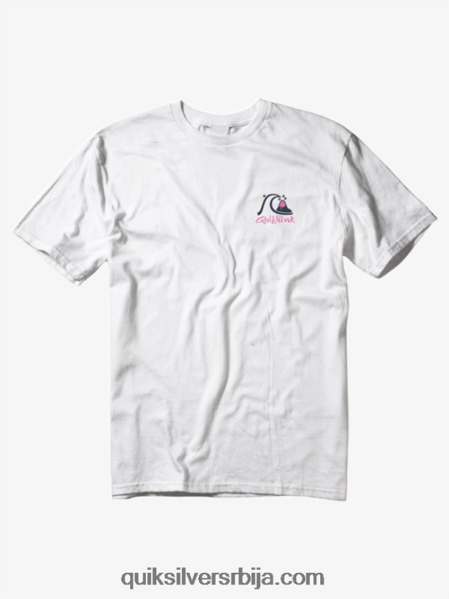 мушкарци Quiksilver мајица емисије сенки старинско бело Z824VN1394