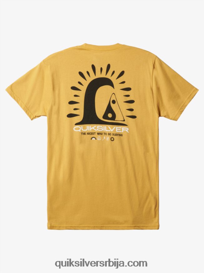 мушкарци Quiksilver на ивици мајице окер Z824VN1504