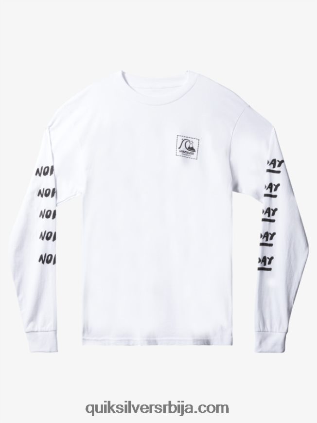 мушкарци Quiksilver натас сада мајица дугих рукава бео Z824VN1634