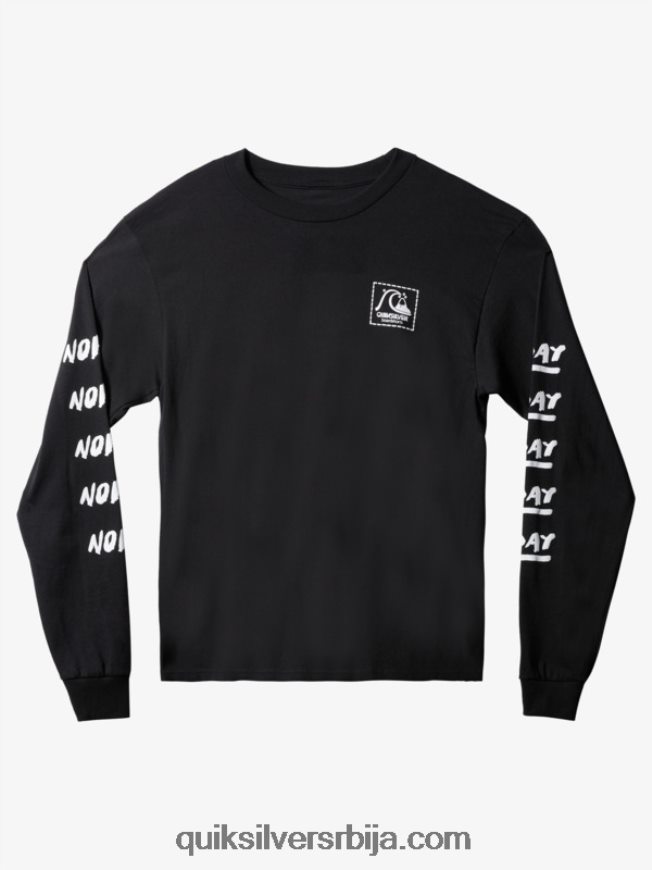 мушкарци Quiksilver натас сада мајица дугих рукава црн Z824VN1635