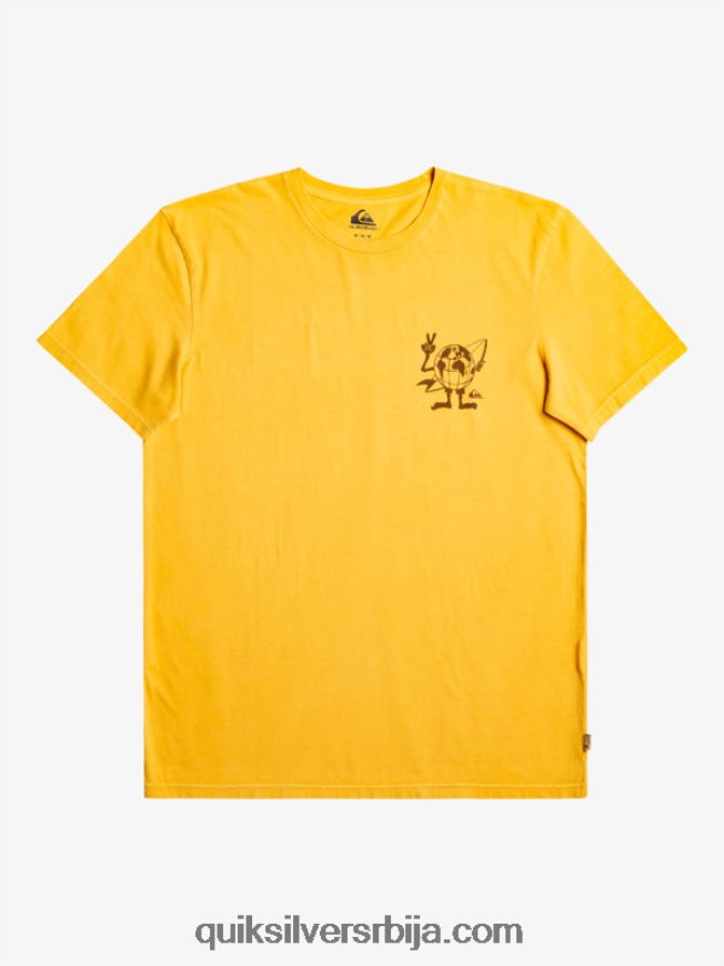 мушкарци Quiksilver мајица са скривеном поруком златни штап Z824VN1761