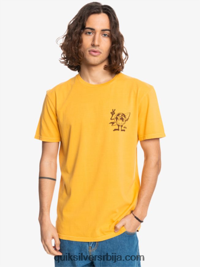 мушкарци Quiksilver мајица са скривеном поруком златни штап Z824VN1761
