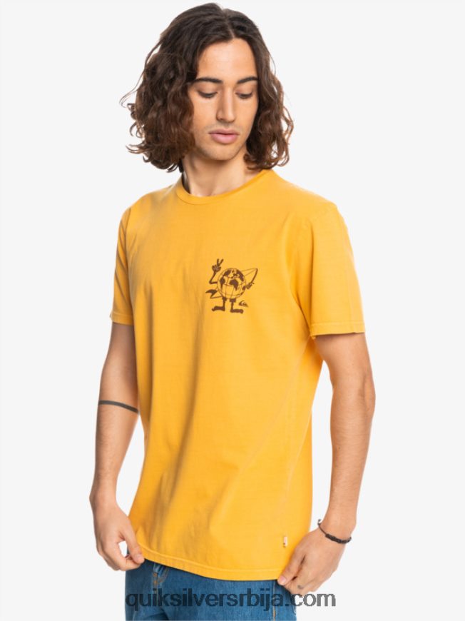 мушкарци Quiksilver мајица са скривеном поруком златни штап Z824VN1761