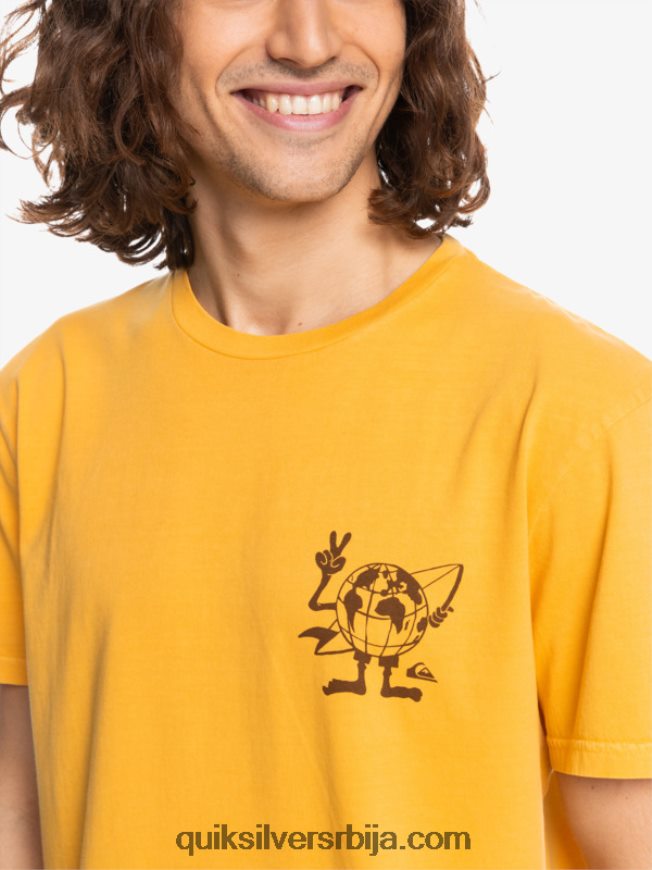мушкарци Quiksilver мајица са скривеном поруком златни штап Z824VN1761