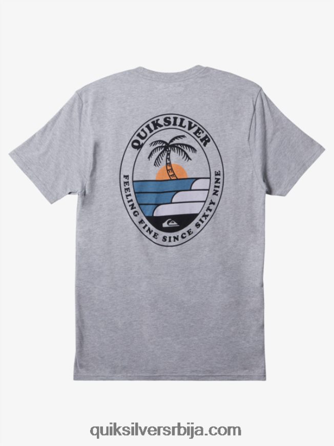 мушкарци Quiksilver таласаста мајица атлетски хеатхер Z824VN185