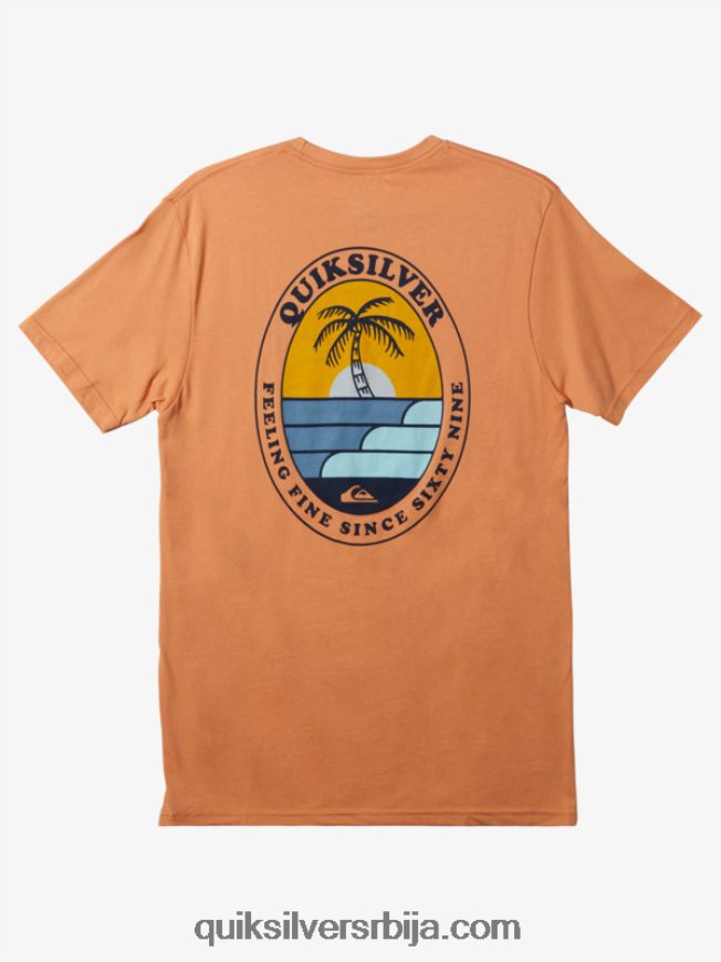 мушкарци Quiksilver таласаста мајица бакар тан Z824VN186