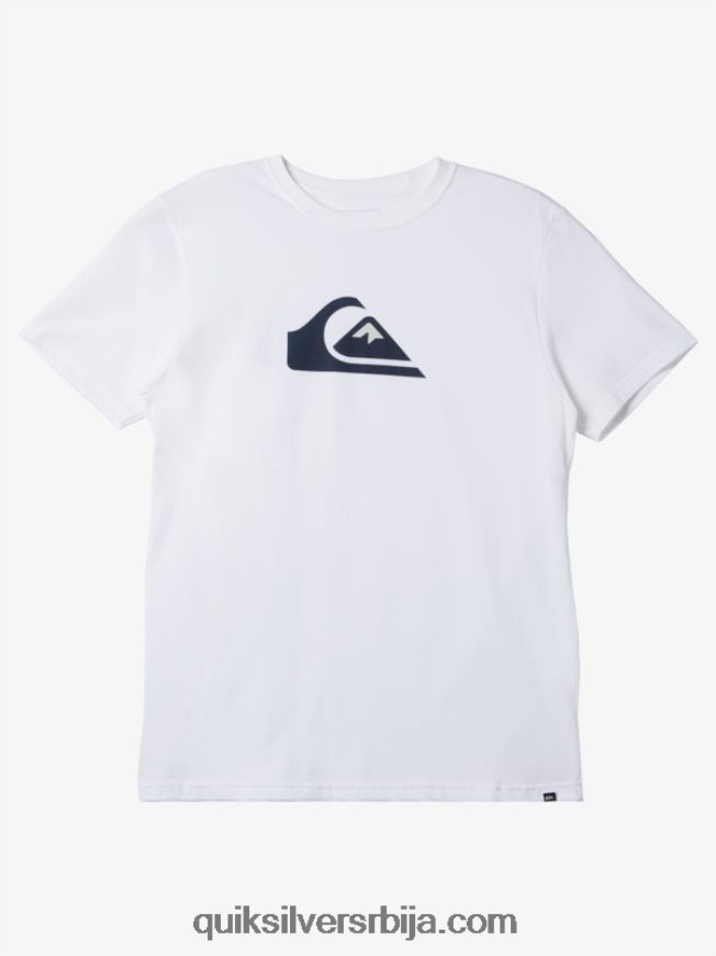 мушкарци Quiksilver мајица са логотипом комп бео Z824VN190