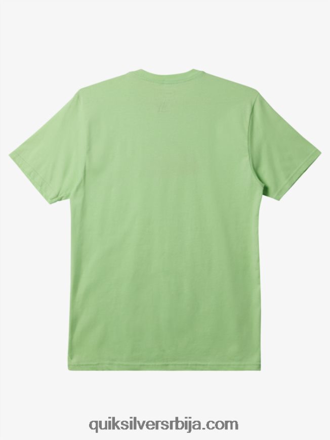 мушкарци Quiksilver мајица са логотипом комп рајски зелени Z824VN196