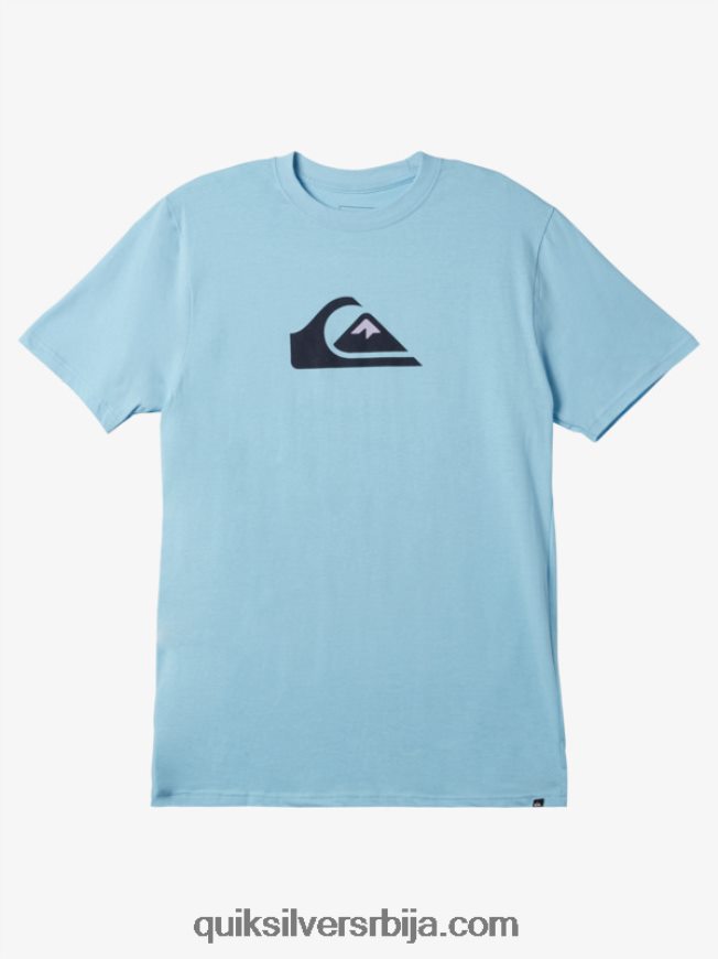 мушкарци Quiksilver мајица са логотипом комп небеско плаветнило Z824VN197
