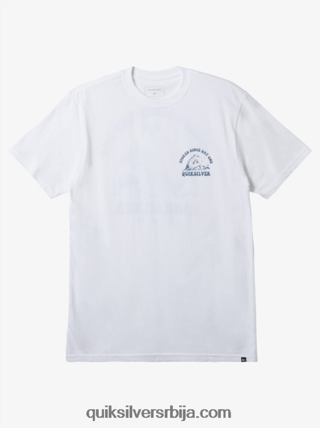 мушкарци Quiksilver загрејана од првог дана мајица бео Z824VN230