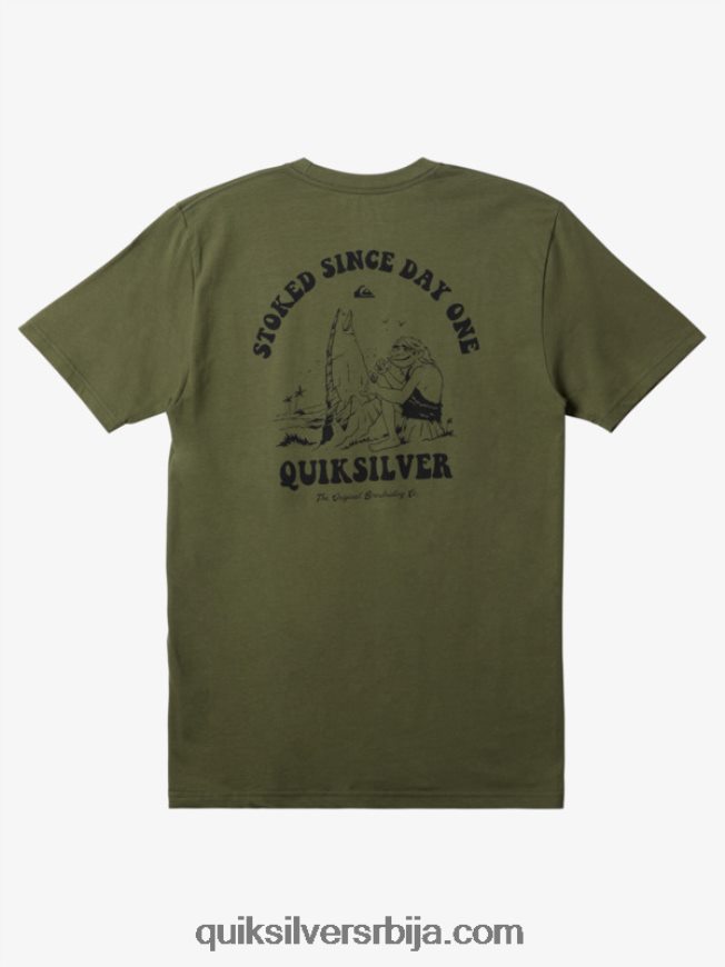 мушкарци Quiksilver загрејана од првог дана мајица детелина са четири листа Z824VN231