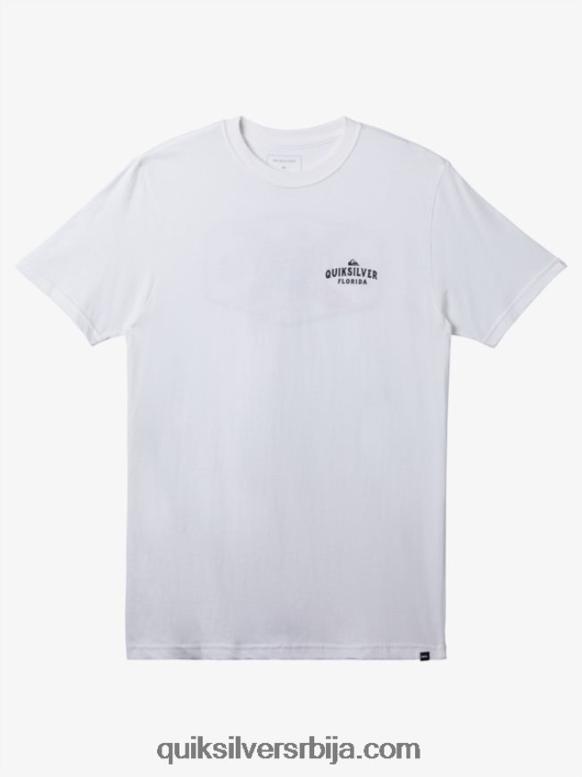 мушкарци Quiksilver мајица од обале до обале Флориде бео Z824VN234