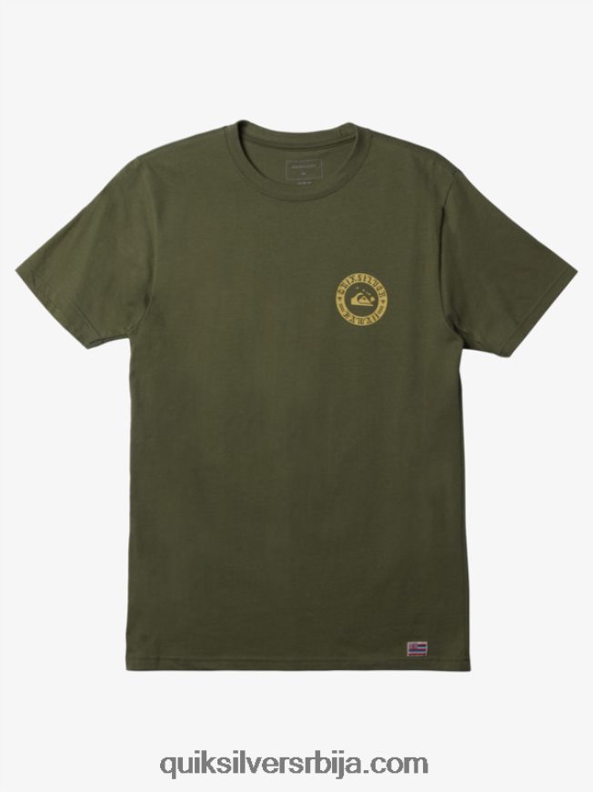 мушкарци Quiksilver мајица хавајски зид воде детелина са четири листа Z824VN277