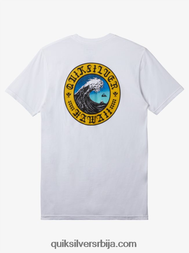 мушкарци Quiksilver мајица хавајски зид воде бео Z824VN278