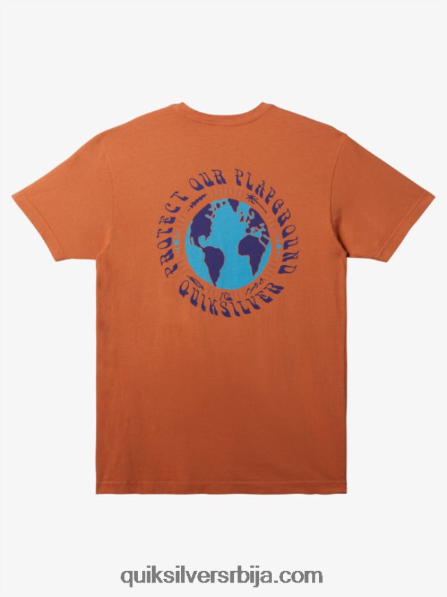 мушкарци Quiksilver заштитити наше игралиште мајицу бакар тан Z824VN295