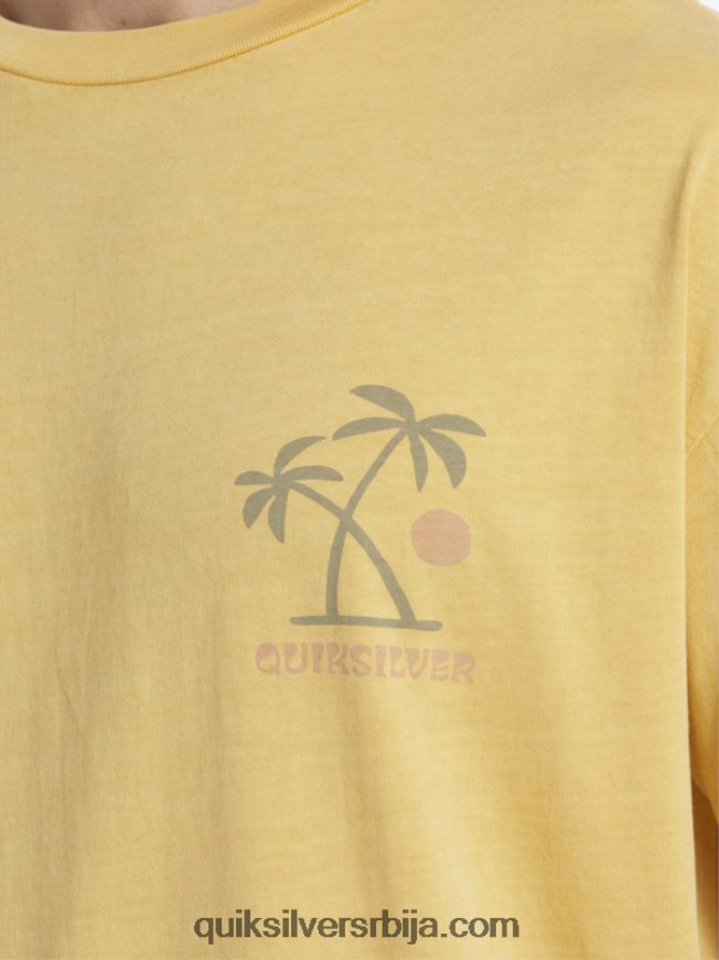 мушкарци Quiksilver мајица ритуала заласка сунца жуманце жуто Z824VN390