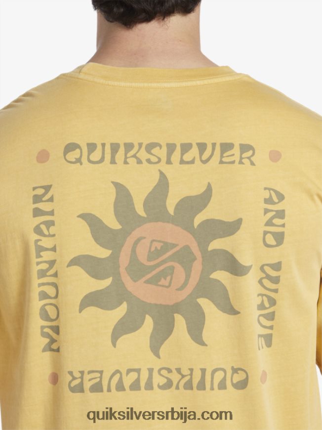 мушкарци Quiksilver мајица ритуала заласка сунца жуманце жуто Z824VN390