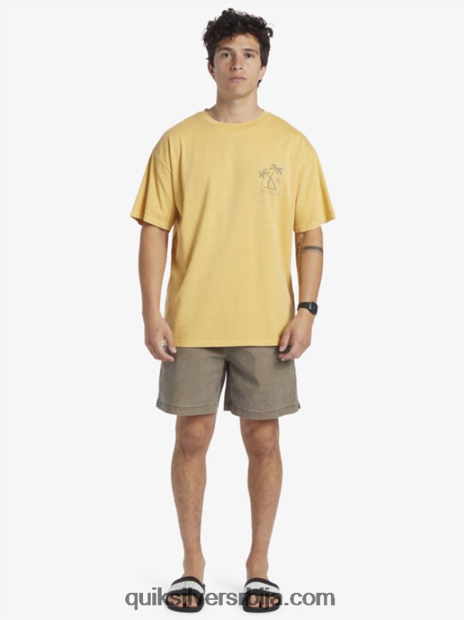 мушкарци Quiksilver мајица ритуала заласка сунца жуманце жуто Z824VN390
