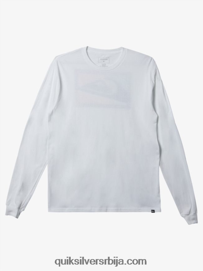 мушкарци Quiksilver мајица дугих рукава са градијентом бео Z824VN437