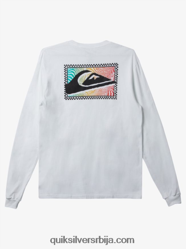 мушкарци Quiksilver мајица дугих рукава са градијентом бео Z824VN437