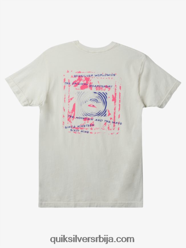 мушкарци Quiksilver мајица међународне светске снаге старинско бело Z824VN598