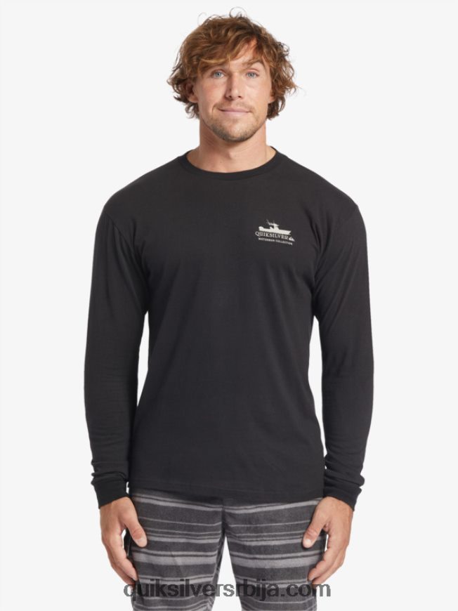 мушкарци Quiksilver Ватерман повер трип мајица дугих рукава црн Z824VN62