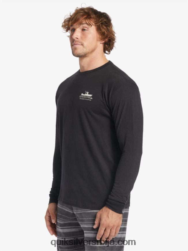мушкарци Quiksilver Ватерман повер трип мајица дугих рукава црн Z824VN62