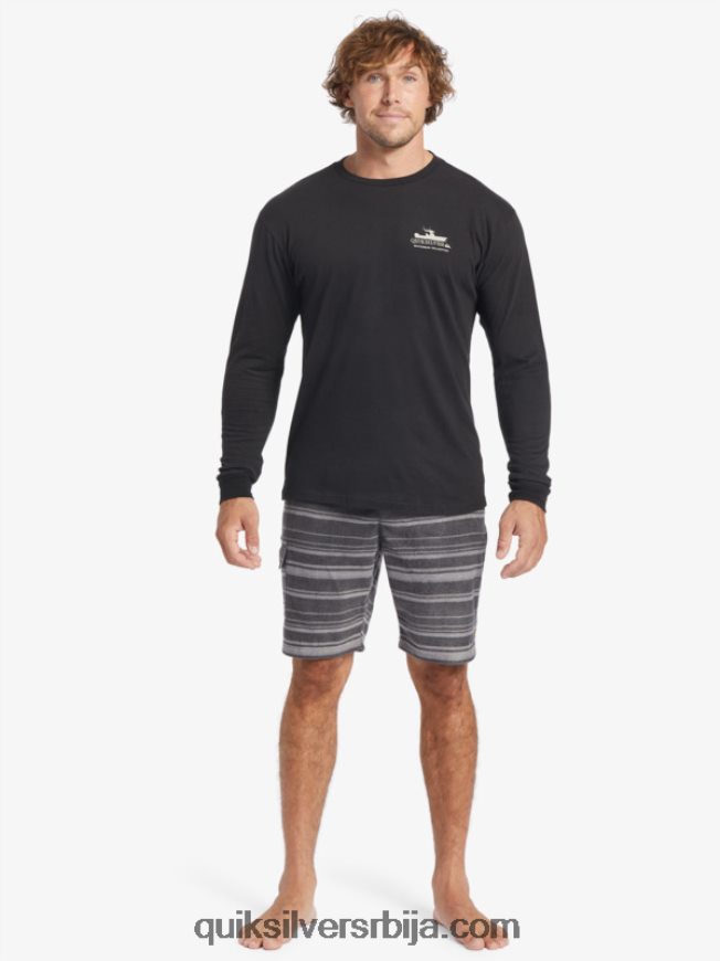 мушкарци Quiksilver Ватерман повер трип мајица дугих рукава црн Z824VN62