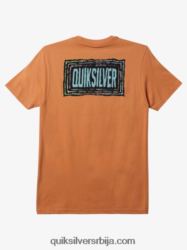 мушкарци Quiksilver ецхоед беат т-схирт бакар тан Z824VN718