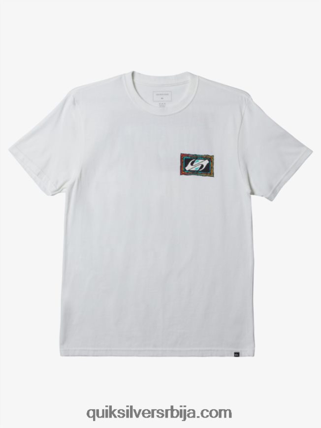 мушкарци Quiksilver ецхоед беат т-схирт бео Z824VN719