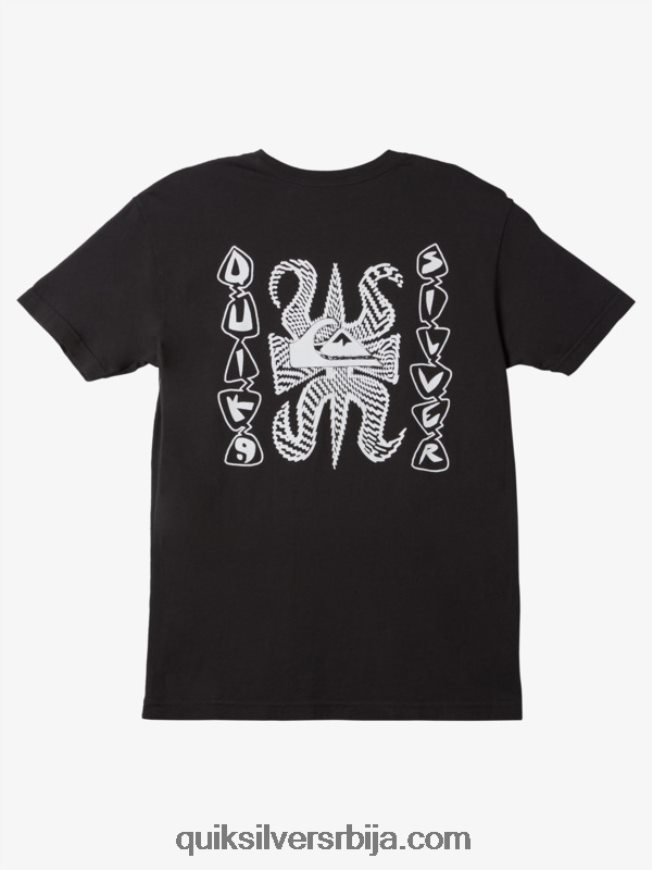 мушкарци Quiksilver мајица са логотипом Фортунед црн Z824VN983